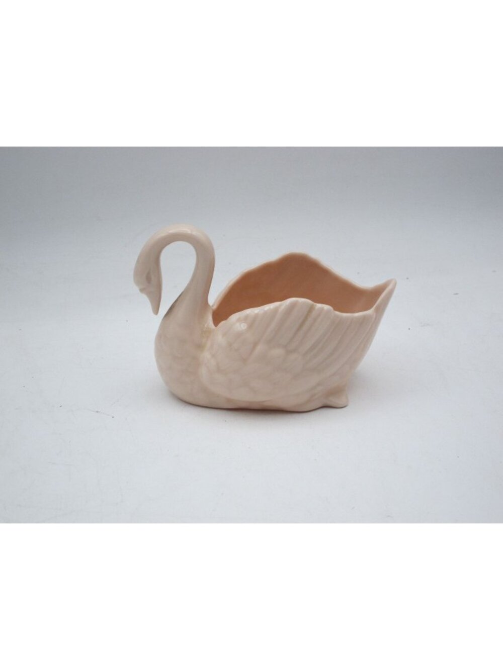 Vintage Lenox Pink Swan Figurine Small Porcelain Swan Green Stamp